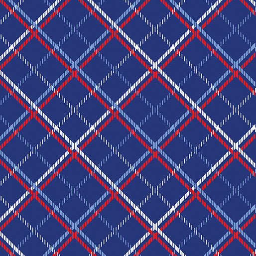 RED WHITE & SWEET Americana Plaid navy