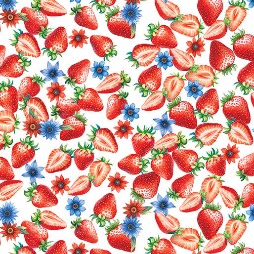 RED WHITE & SWEET Sweet Strawberries white