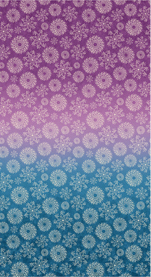WISHFLOWER Ombre purple blue- 1 yd cuts
