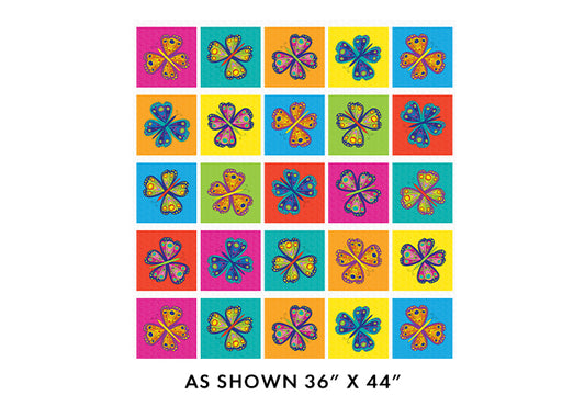 KALEIDOSCOPE Butterfly Boxes multi 36"x44" Panel