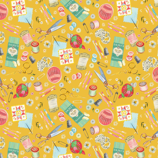LOVE AND STITCHES Love is the Thread yellow