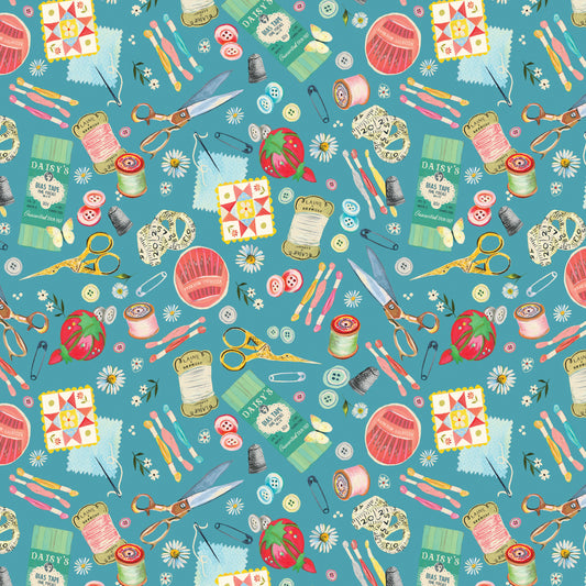LOVE AND STITCHES Love is the Thread teal