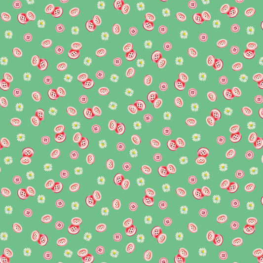 LOVE AND STITCHES Buttons green