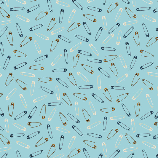 LOVE AND STITCHES Safety Pins light teal