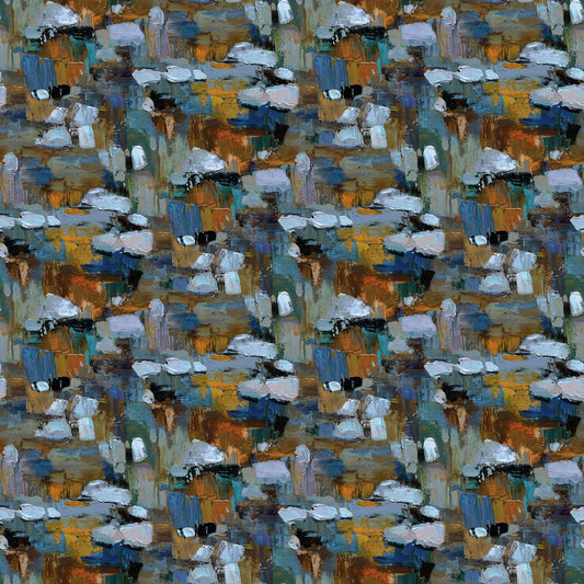 FIRST SNOW Ochre Bold Strokes dark blue