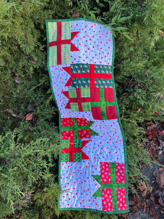 GIFT WRAPPED Christmas 14"x40"