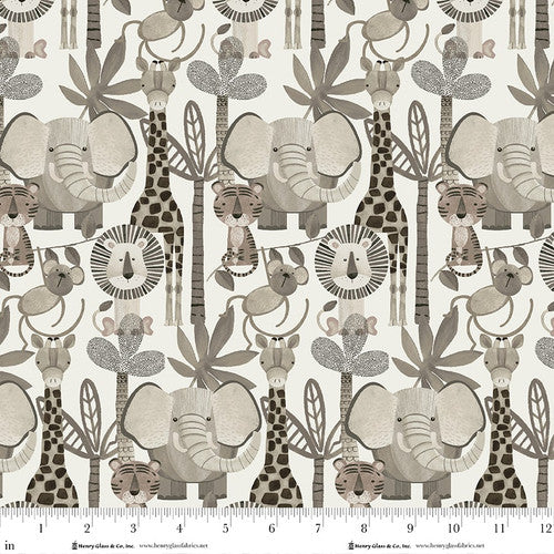 JUNGLE ROMP Directional Animals beige