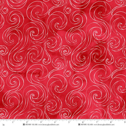 CHRISTMAS IN COLOR Small Swirls ruby