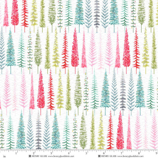CHRISTMAS IN COLOR Christmas Tree Row rainbow