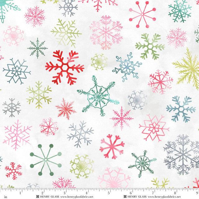 CHRISTMAS IN COLOR Snowflakes rainbow