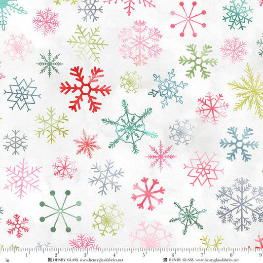 CHRISTMAS IN COLOR Snowflakes rainbow