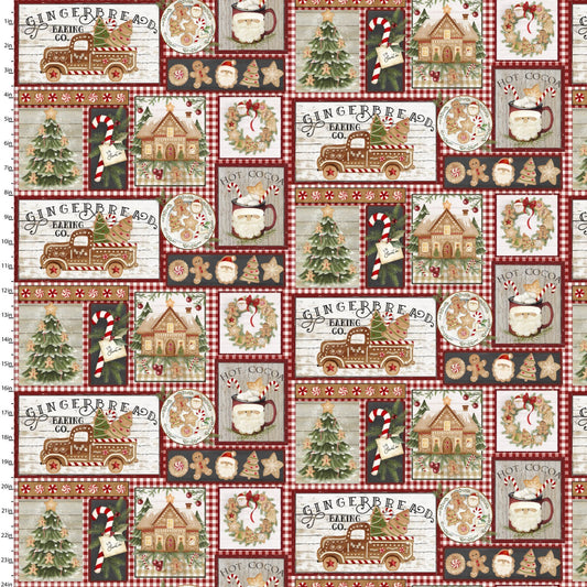 VERY MERRY GINGERBREAD Collage multi