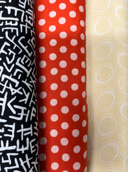 BLOCK OF THE MONTH-DOT TO DOT PILLOW Kaffe 18"x18"