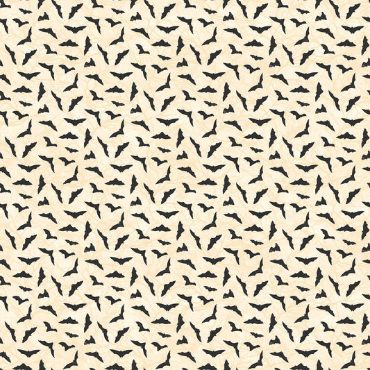 HALLOWS EVE Bats cream black