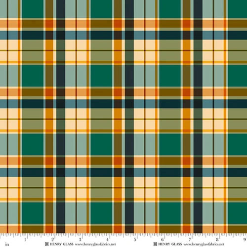 HAPPY CAMPERS Plaid teal multi