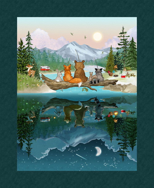 HAPPY CAMPERS 38P-76 dark teal green