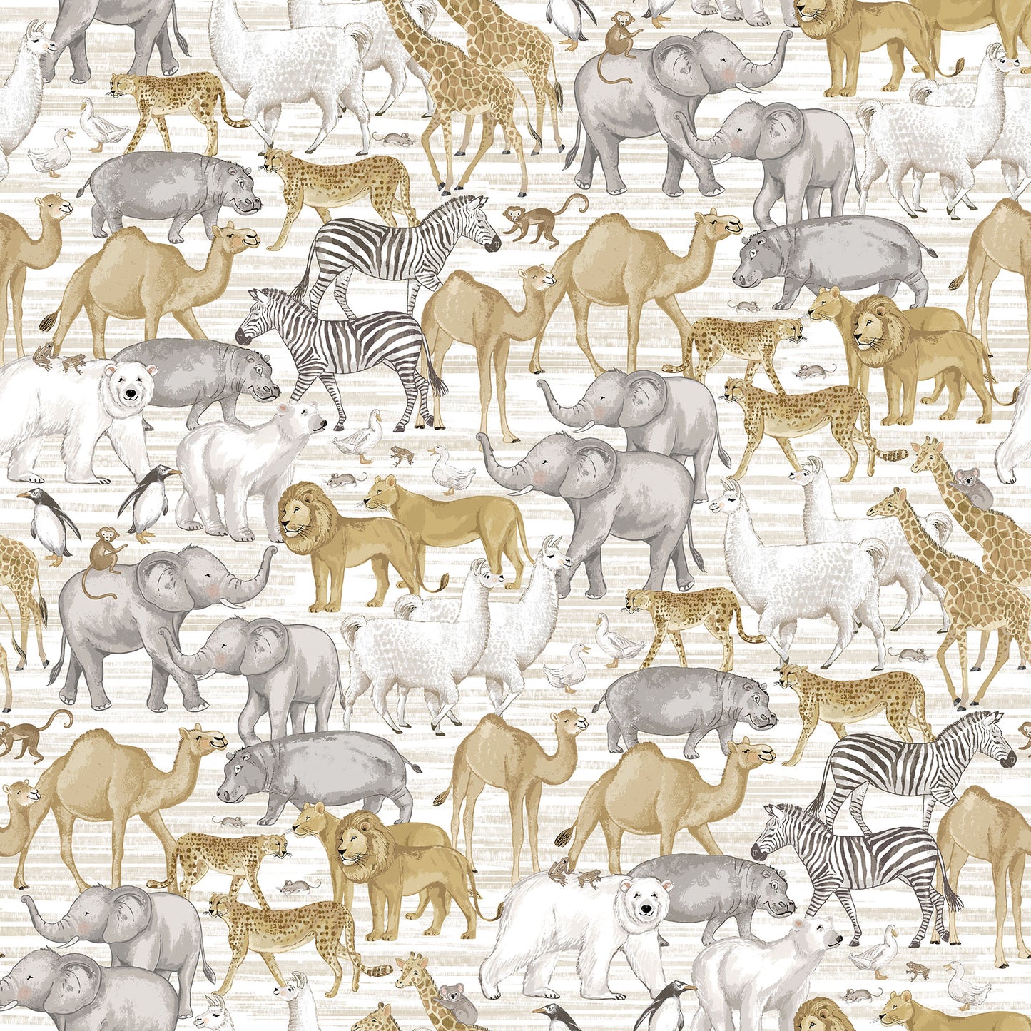 TWO BY TWO Large Animals cream multi
