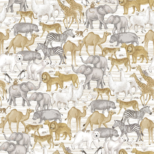 TWO BY TWO Large Animals cream multi