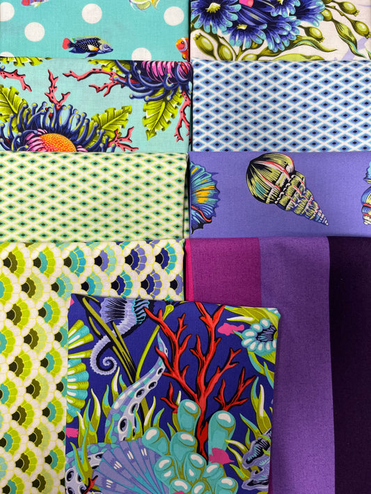 FLORAL REEF Marine 9 Fat Quarters