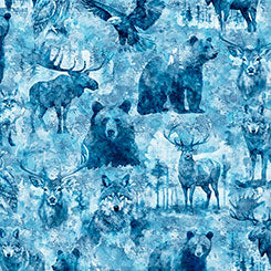 MOUNTAIN SPLENDOR Lodge Animals light blue