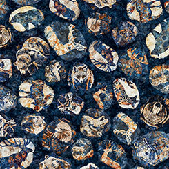 MOUNTAIN SPLENDOR Lodge Animals Medallions dark navy