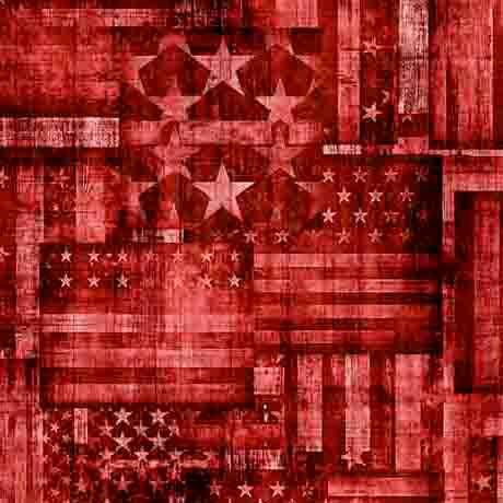 1776 Patchwork Flags Red