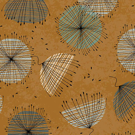 WISPS ON THE WIND Contempo Flowers antique gold