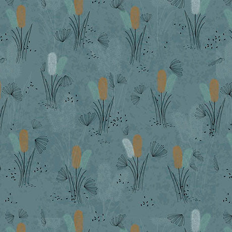 WISPS ON THE WIND Cotton Tails dusty teal