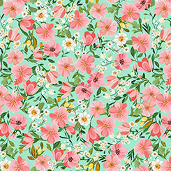 FLORA & THE  FOX Floral lt turquoise