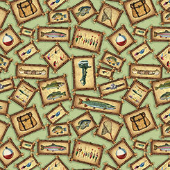 THE LURE OF FISHING Fishing Patches light green