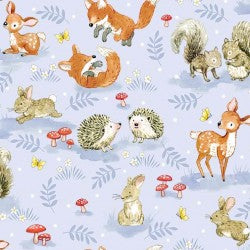 LITTLE ACORNS Woodland Baby Animals blue