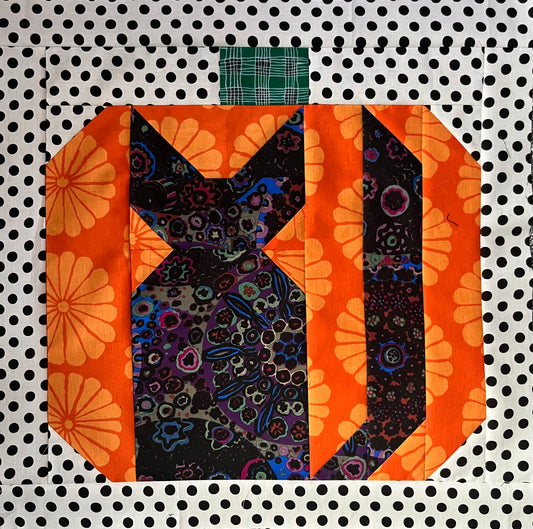 BLOCK OF THE MONTH - PURRFECT PUMPKIN PILLOW Kaffe 18"x18"