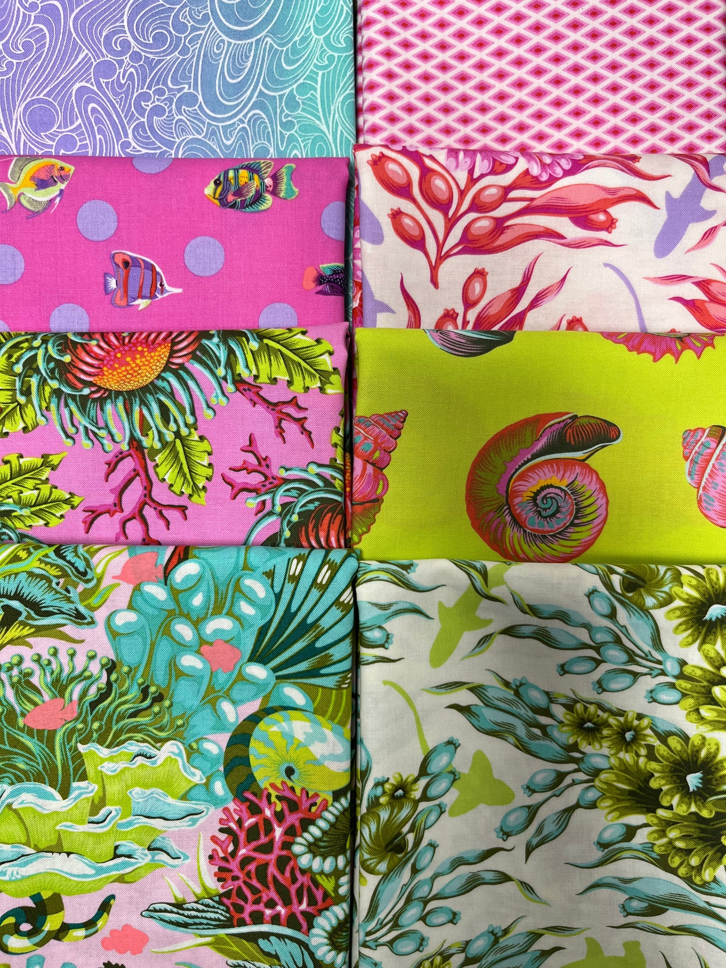 FLORAL REEF Coralline 8 Half Yards