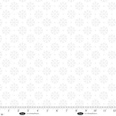 MORNING MIST Circles with Dots and Spikes white on white