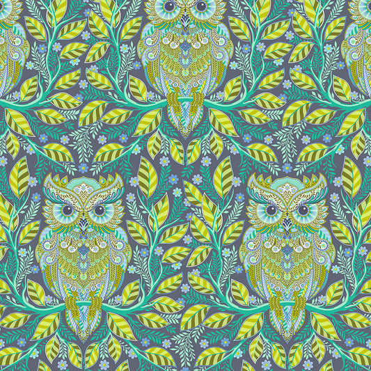 FULL MOON FOREST II Hootie Patootie starlight - 1/3 yd REPEATS