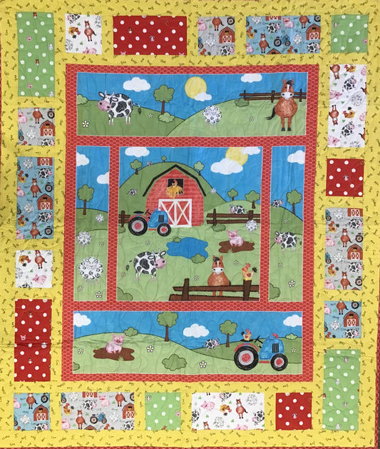 QUILT Fish & Chips Color my Farm