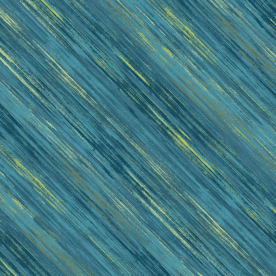 ROUGH AROUND THE EDGES Sketch Stripe teal