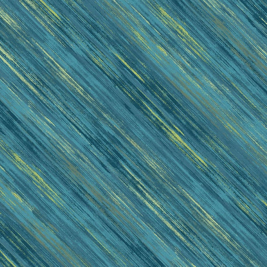 ROUGH AROUND THE EDGES Sketch Stripe teal