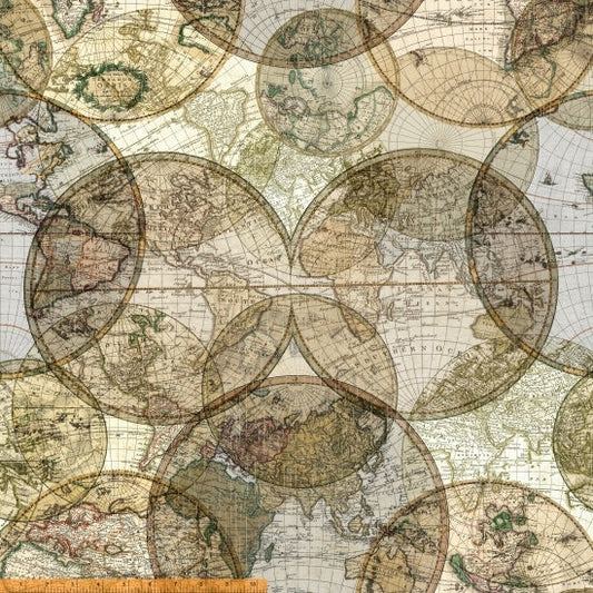 WORLD GLOBES Wide Back 108" multi