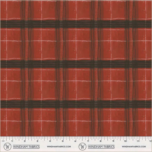 THE PLAID ONE Window Pane Plaid carn red