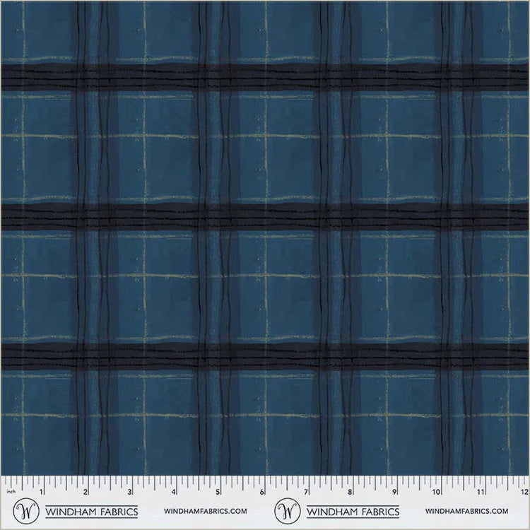 THE PLAID ONE Window Pane Plaid night sky