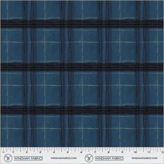 THE PLAID ONE Window Pane Plaid night sky