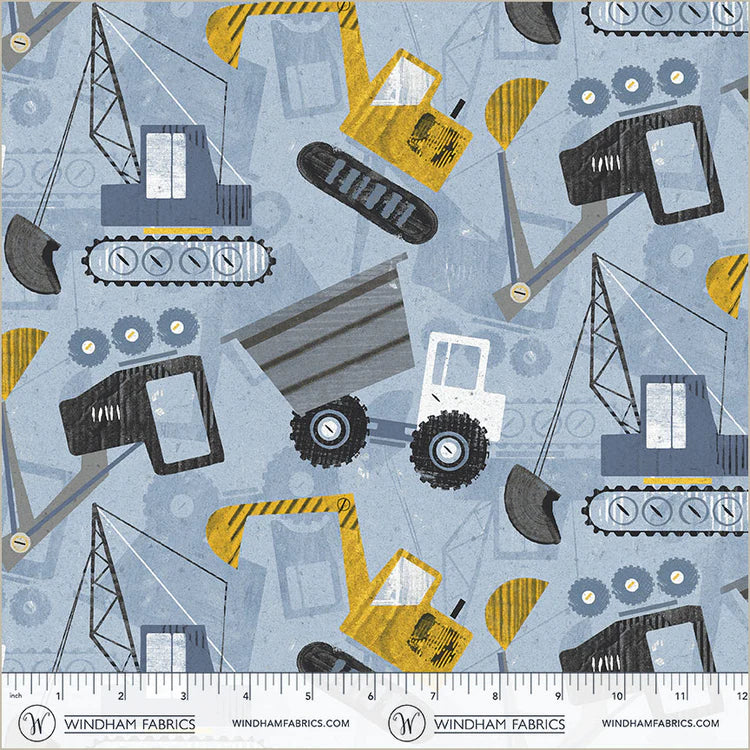 DIGGERS & DOZERS Construction Site blue collar