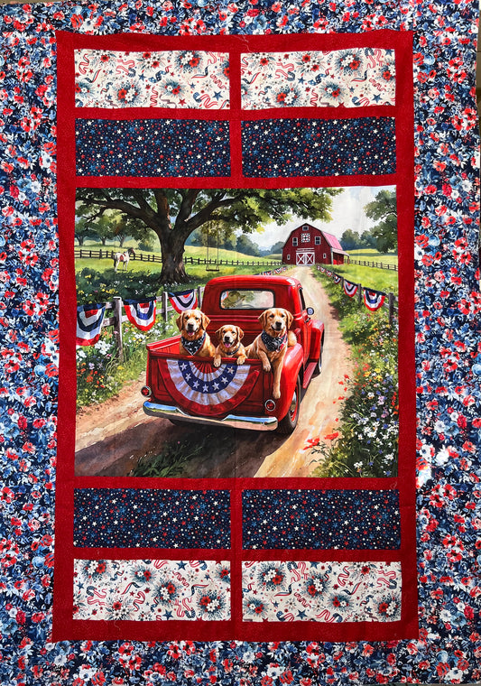 WESTERLAND Red Truck Road Trip 57"x80"