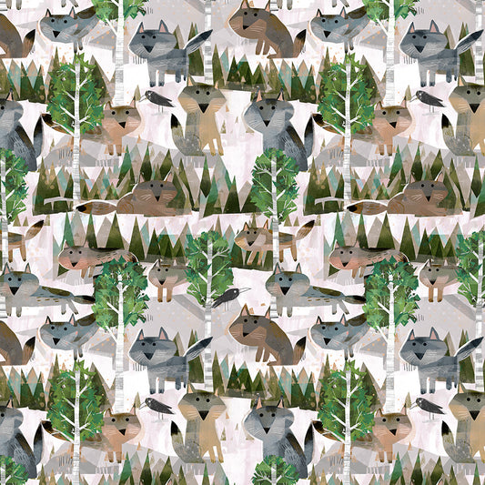 ANIMAL KINGDOM Wild Wolves white forest