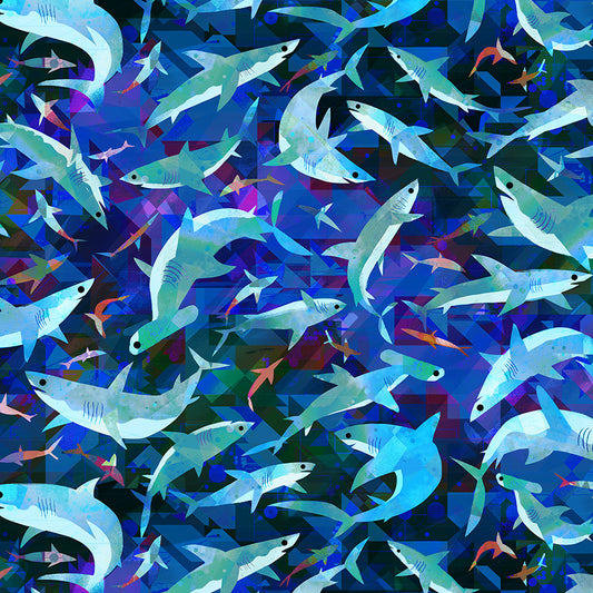 ANIMAL KINGDOM Stealthy Sharks midnight blue