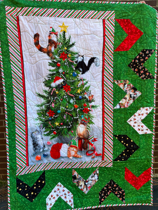 31 Meowy Christmas 42"x58"