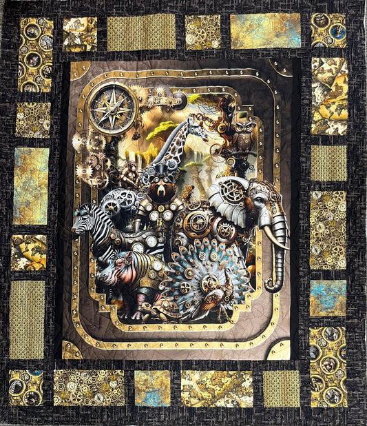 FISH & CHIPS Steampunk Menagerie 54"x62"