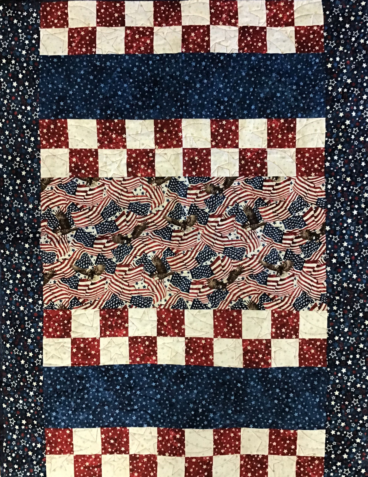 QUILT Gingersnap red/white/blue