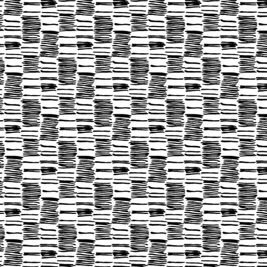 CENTURY BLACK ON WHITE Hatched Stripe black on white